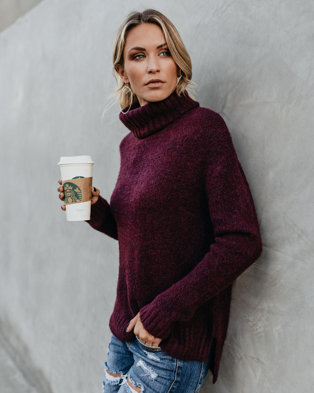 Henry Sweater - Wine - FINAL SALE
