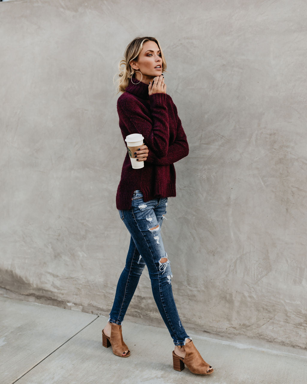 Henry Sweater - Wine - FINAL SALE
