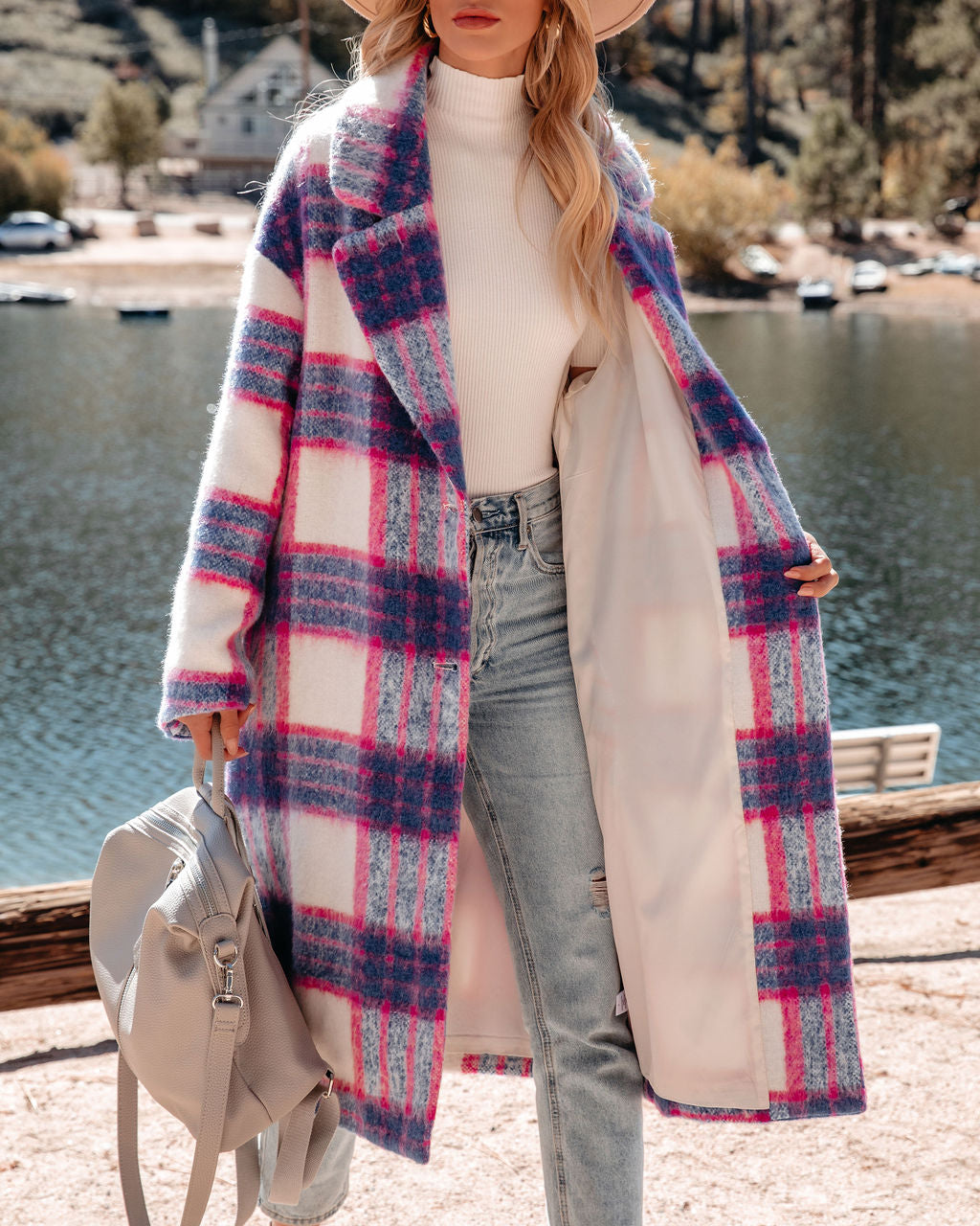 Jolie Pocketed Plaid Coat