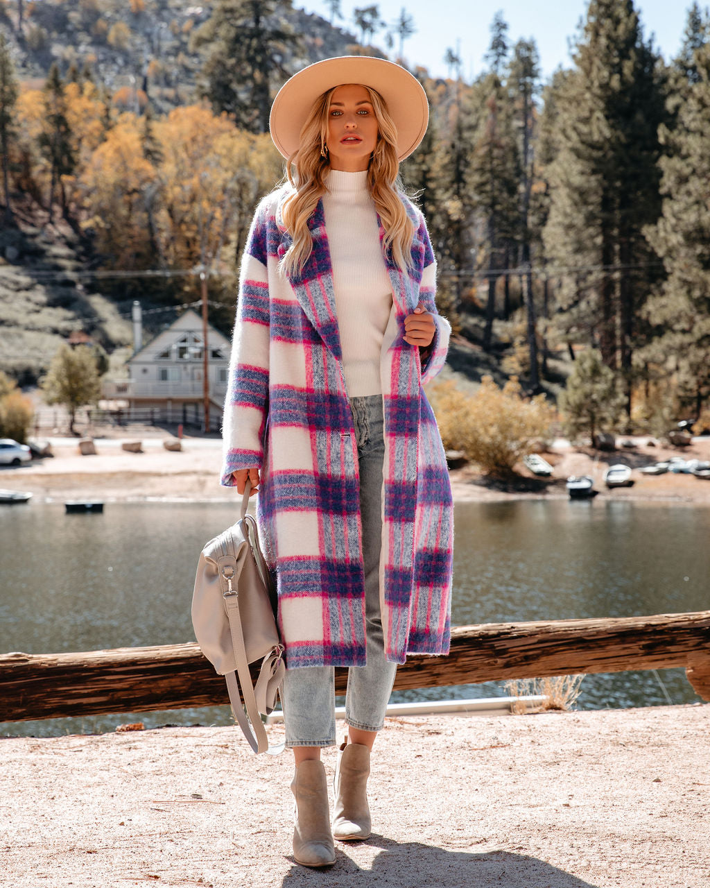 Jolie Pocketed Plaid Coat