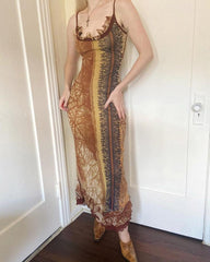 Chrysise Maxi-Camisole-Kleid 