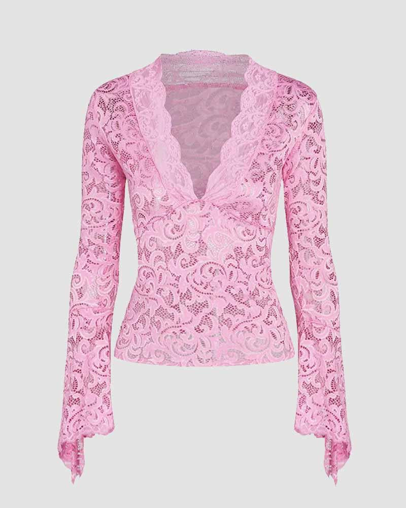 Blush Lake Spitzentop