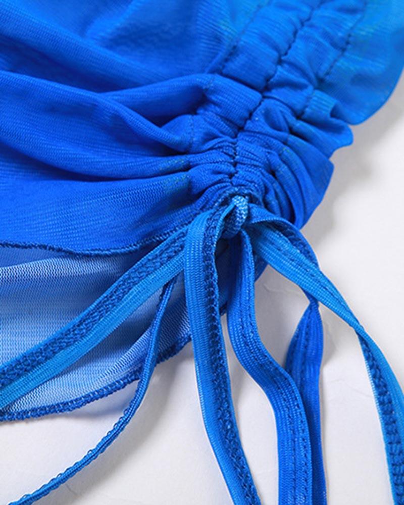 Oinoie – Minikleid aus Netzstoff mit Cut-outs 
