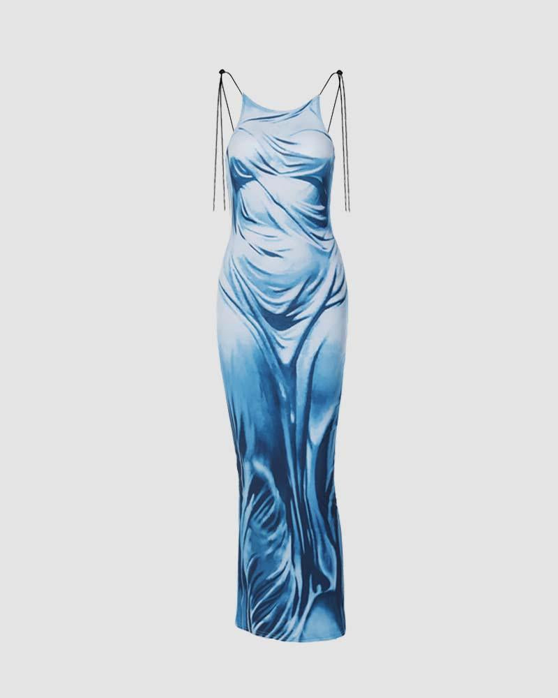 Angel Custodian Maxi-Satinkleid 
