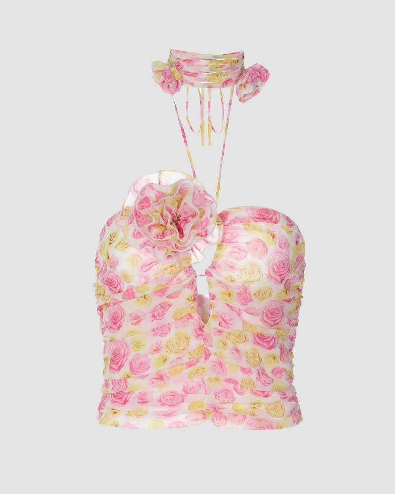 Anomalis Floral Halter Top
