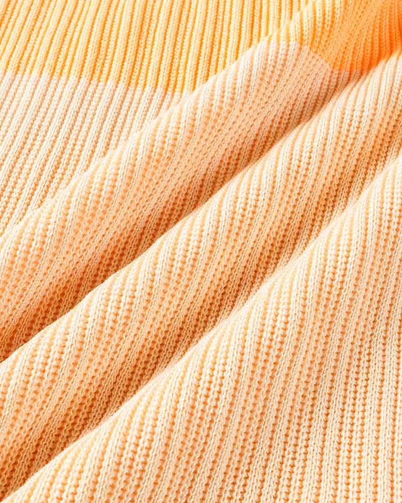 Colors of Summer – Schulterfreies, geripptes Kleid