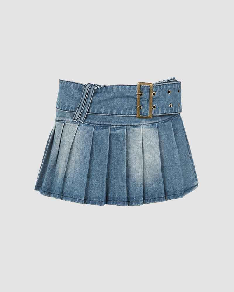 Sascha Micro Denim Skirt