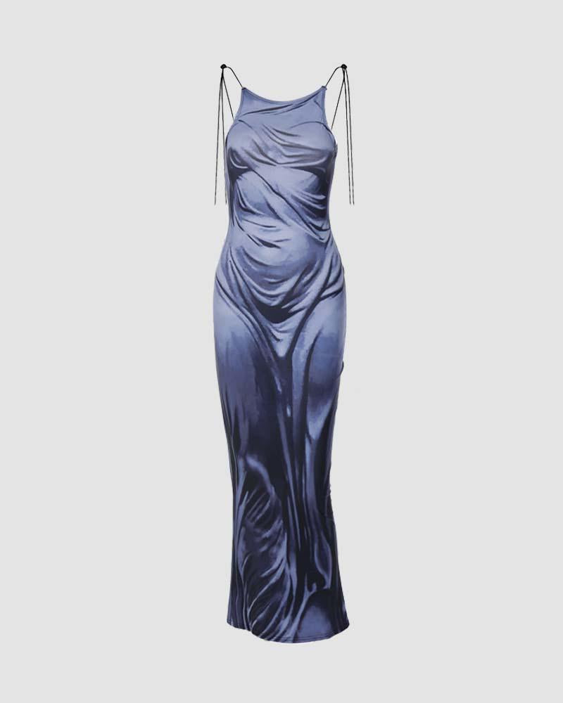 Angel Custodian Maxi-Satinkleid 
