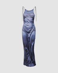 Angel Custodian Maxi-Satinkleid 