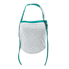 Neckholder-Crop-Top mit Kontrast-Rücken 