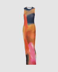 Earthen Farbverlauf Maxikleid mit Schlitz 