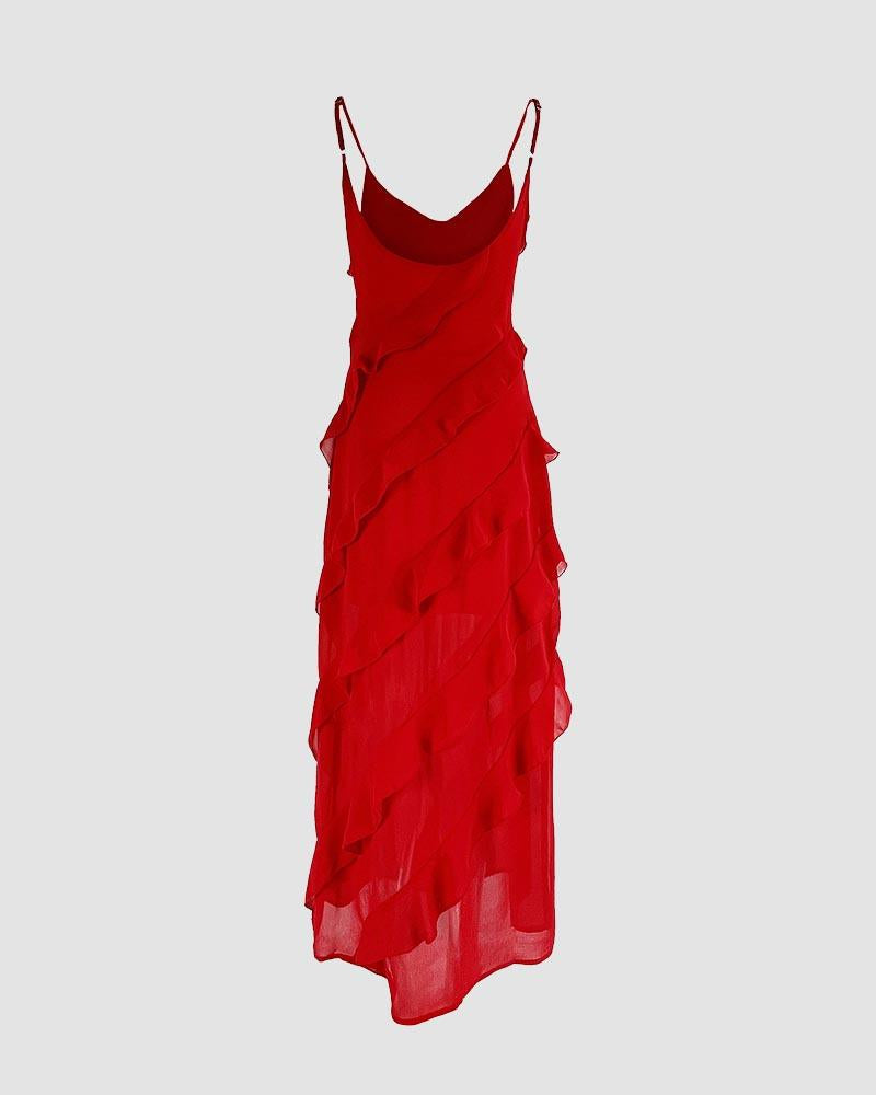 Flammendes Maxikleid
