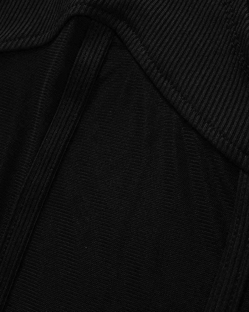 Warm Hands Mesh High Neck Bodysuit