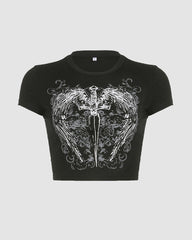 Kurzes Top mit „Avery Wings“-Grafik 