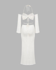 Tenerife Strick-Neckholder-Strick-Koord-Set