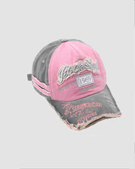 1969 Denim-Baseballkappe mit Distressed-Stickerei
