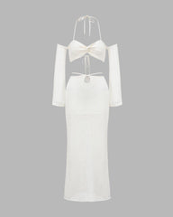 Tenerife Strick-Neckholder-Strick-Koord-Set