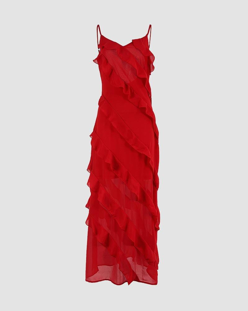 Flammendes Maxikleid