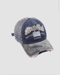 1969 Denim-Baseballkappe mit Distressed-Stickerei