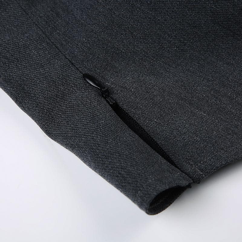 Neckholder-Bauchtop mit Schleife, Schlitz, Rücken und Reißverschluss, ärmellos