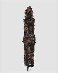 Nocturnal Grunge Maxikleid 