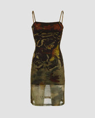 Midnight Garden Mesh-Kleid 