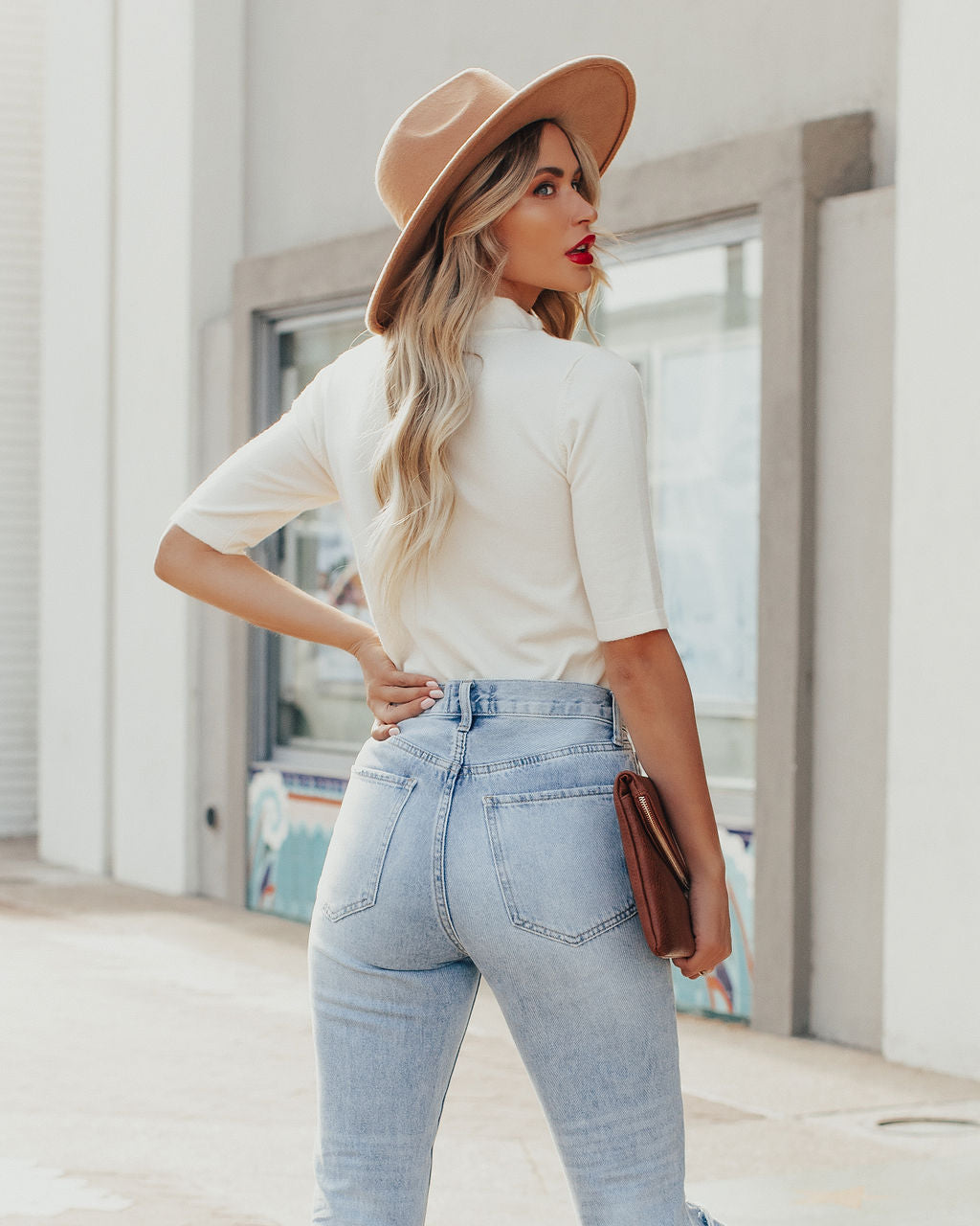 Kashmira Mock Neck Knit Top - Vanilla - FINAL SALE Ins Street