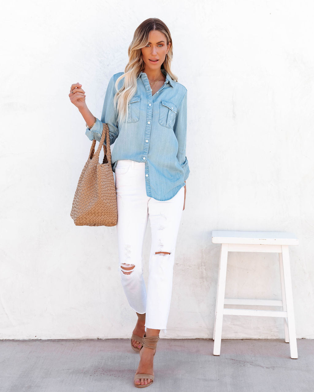 Katana Chambray Utility Top