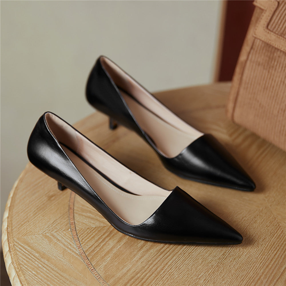 Xyla Handmade Pointy Toe Kitten Heels Newgew