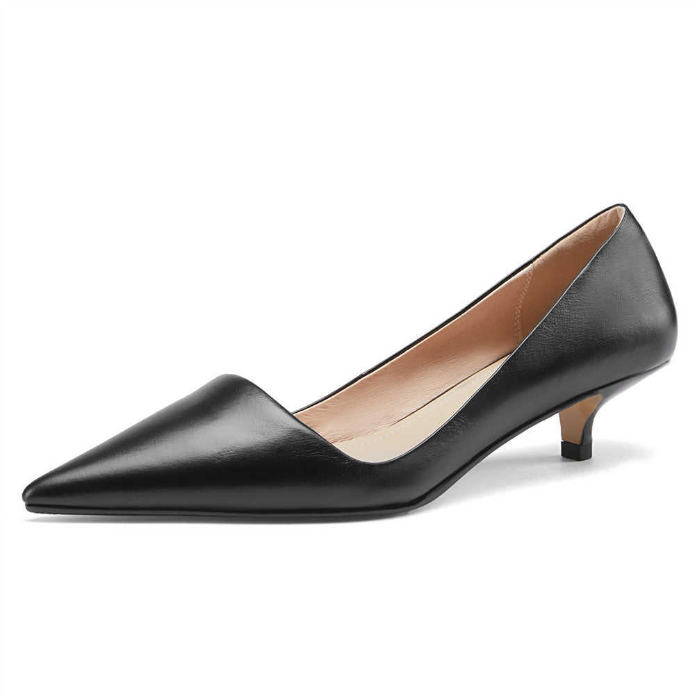 Xyla Handmade Pointy Toe Kitten Heels Newgew