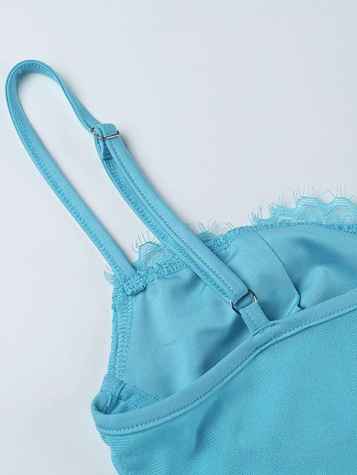 Lace Mesh Embroidery Corset Top