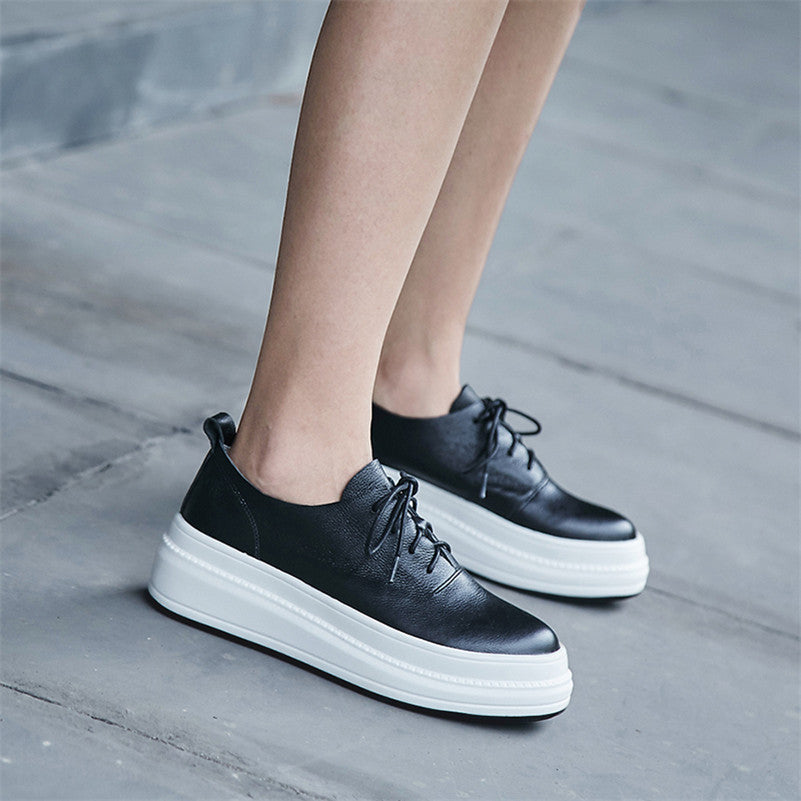 Charlize Genuine Leather Fashion Sneakers