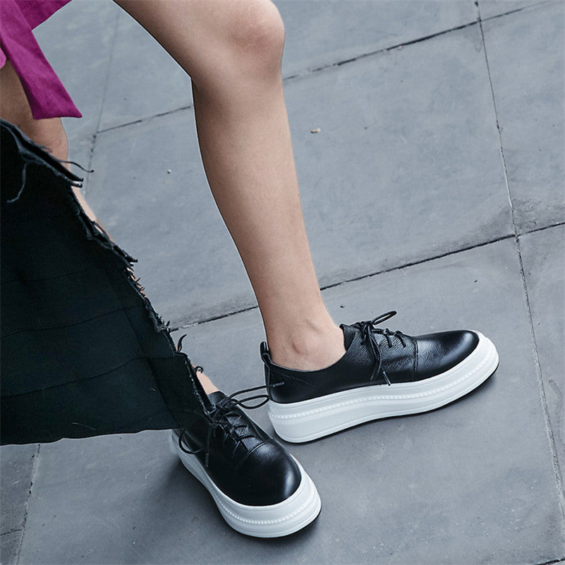 Charlize Genuine Leather Fashion Sneakers