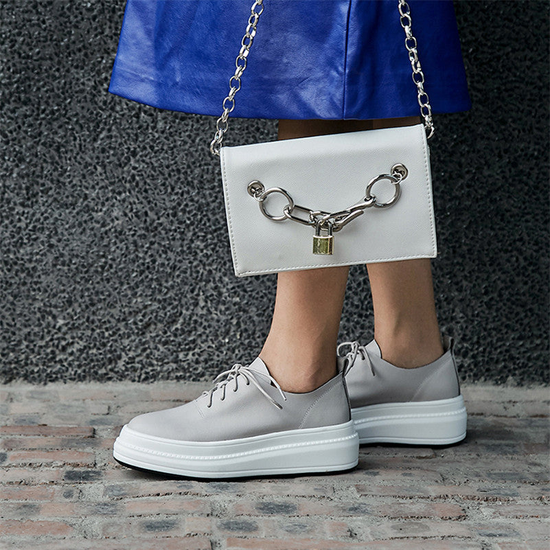 Charlize Genuine Leather Fashion Sneakers