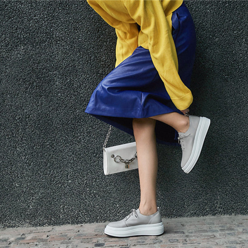 Charlize Genuine Leather Fashion Sneakers
