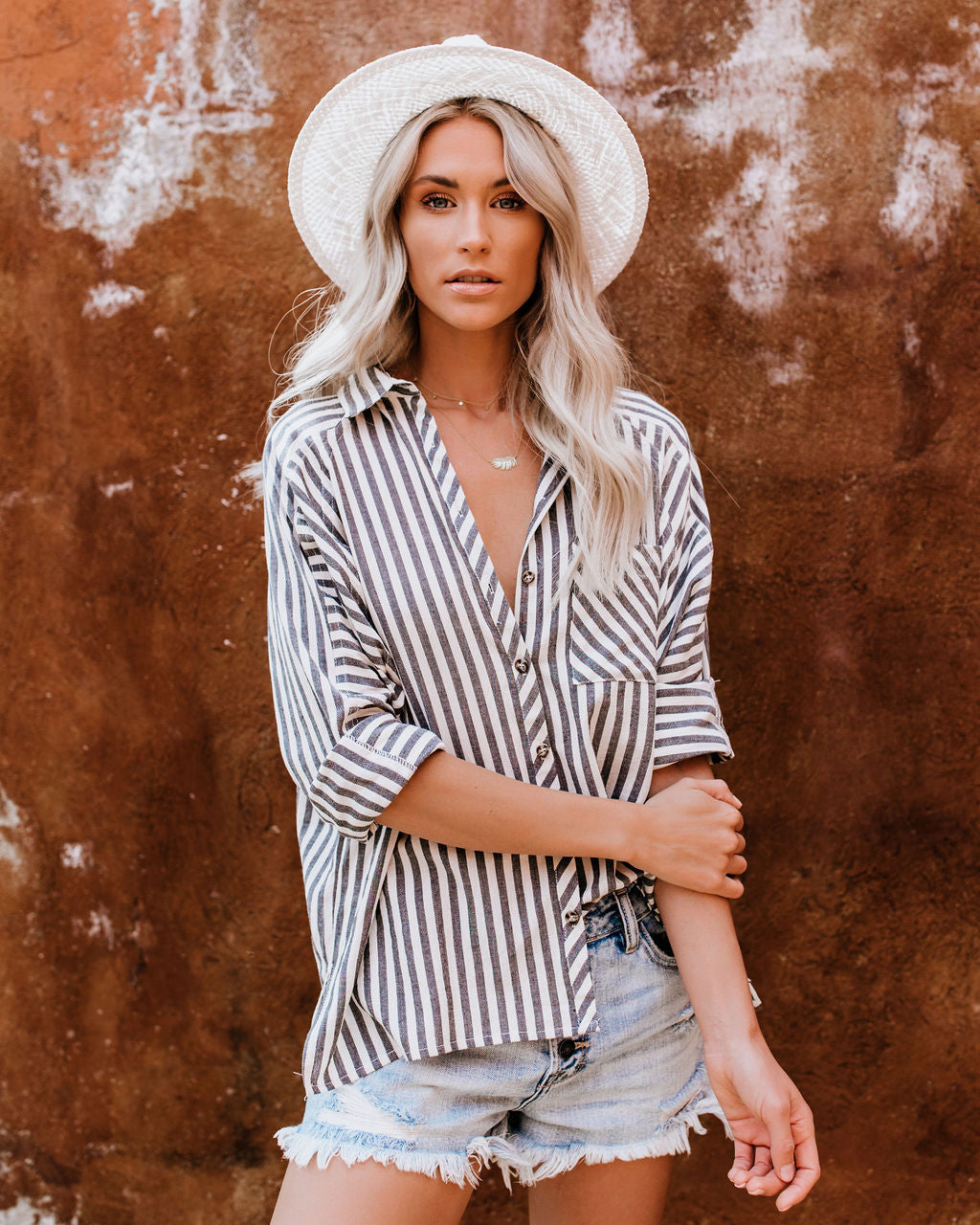 Malcolm Button Down Cotton Top