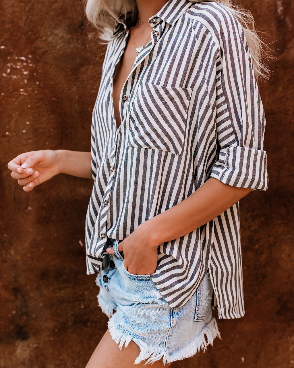 Malcolm Button Down Cotton Top