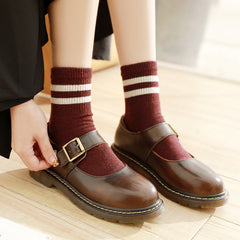 Mary Janes aus Leder mit Vintage-Schnalle