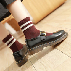 Mary Janes aus Leder mit Vintage-Schnalle