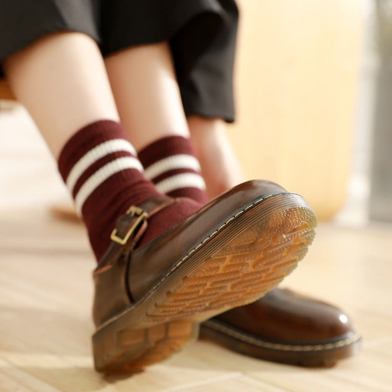 Mary Janes aus Leder mit Vintage-Schnalle