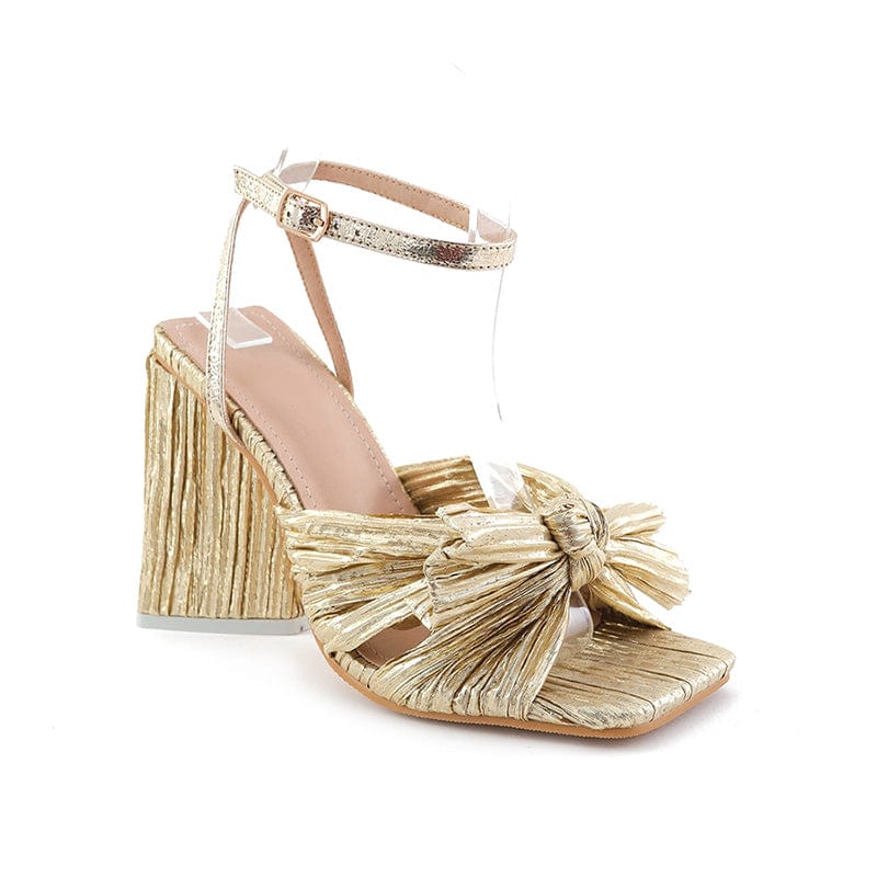 Bow Decor Heeled Sandals