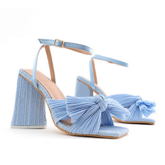 Bow Decor Heeled Sandals