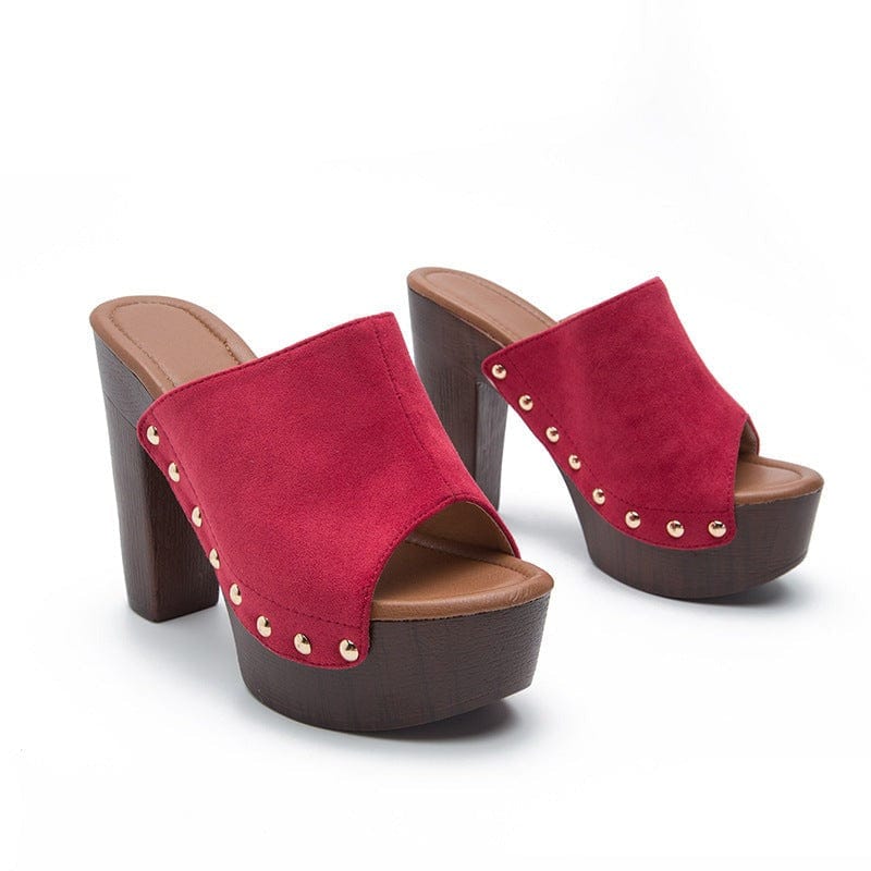 Open-toe Chunky Heel Sandals Newgew