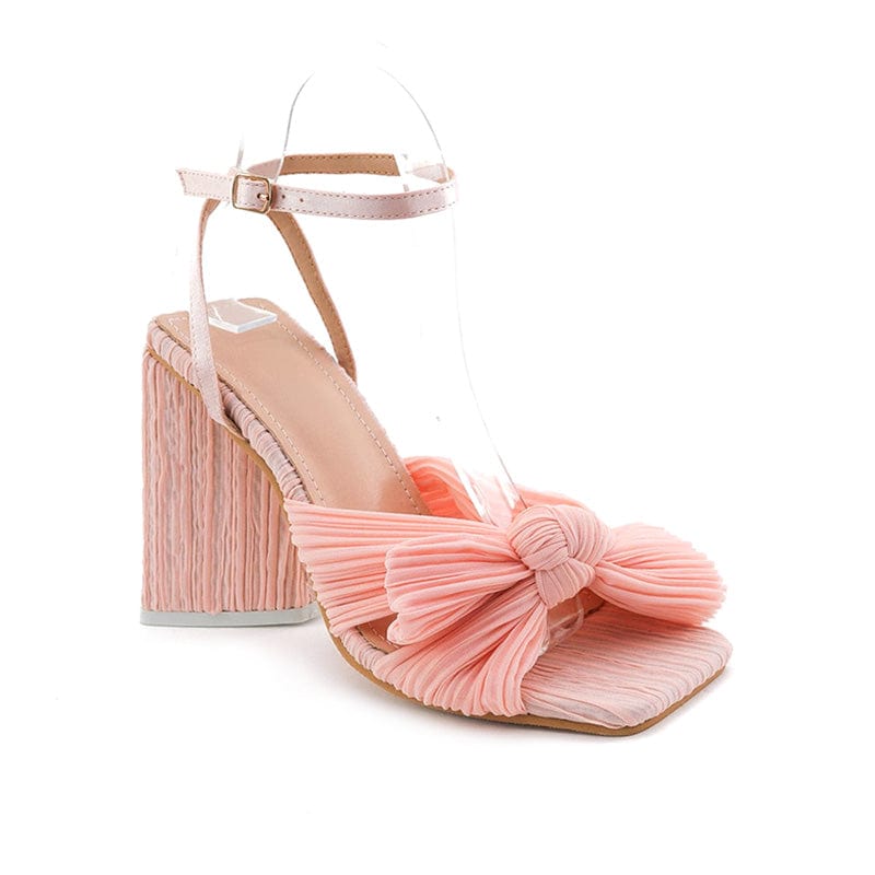 Bow Decor Heeled Sandals