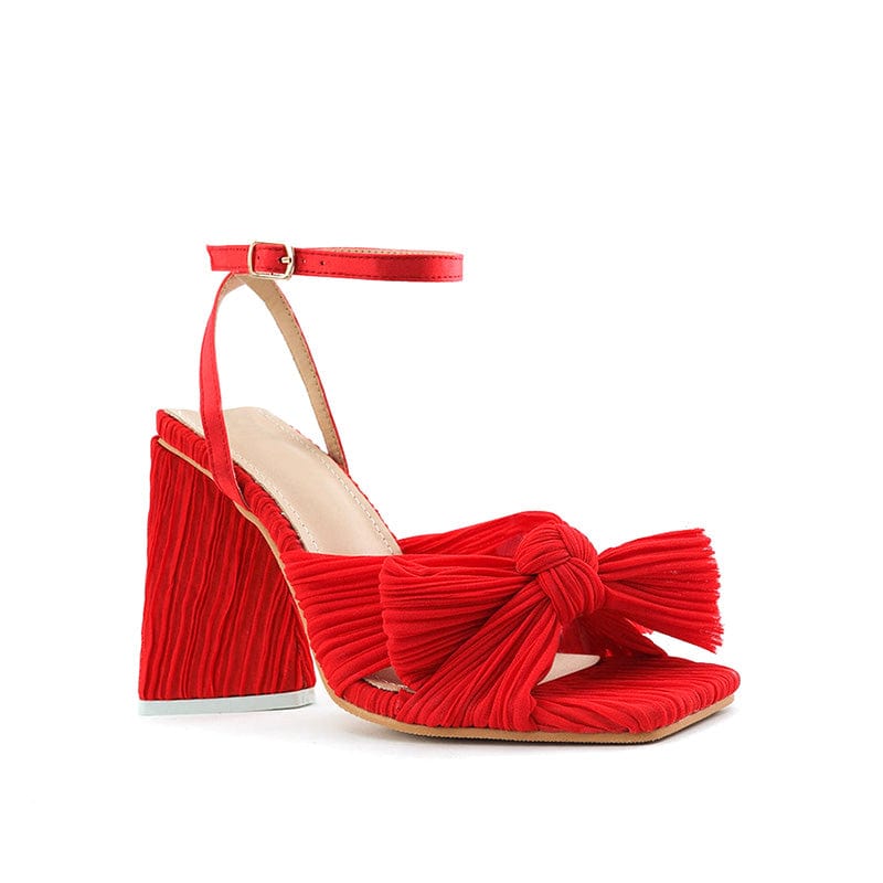 Bow Decor Heeled Sandals