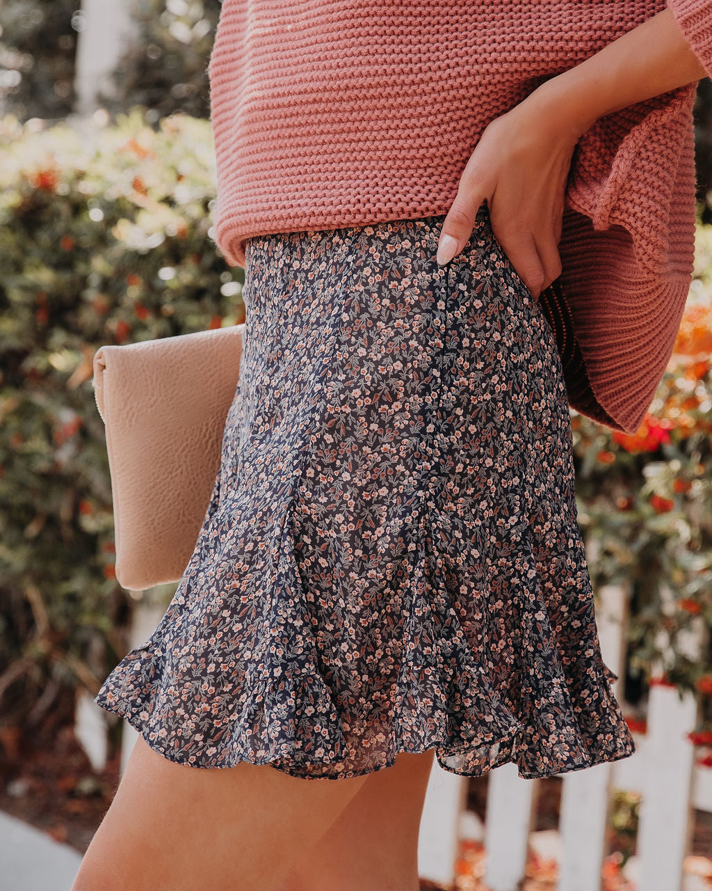 Next Chapter Floral Ruffle Mini Skort Ins Street