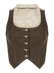 Patchwork Lace Corset Top
