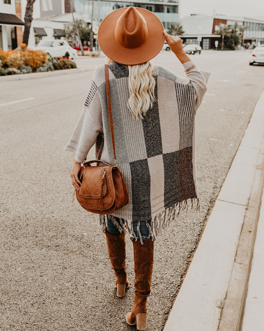 Pearl District Fringe Colorblock Cardigan Ins Street