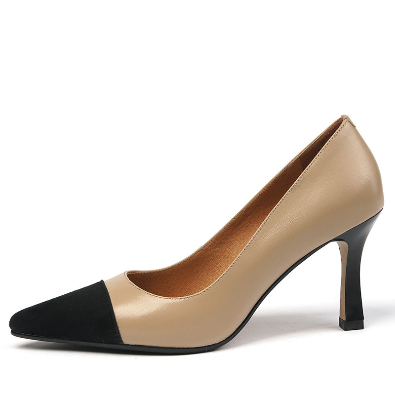 Abby Cap Toe Mid Heel Pumps