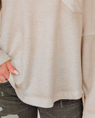 Prism Washed Grommet Top - Toasted Almond - FINAL SALE